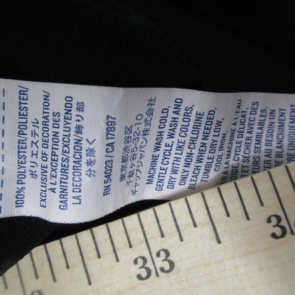 Old Navy‎ Blouse Women's XL Black Embroidered Long Sleeve Split Neck Polyester - Picture 5 of 14